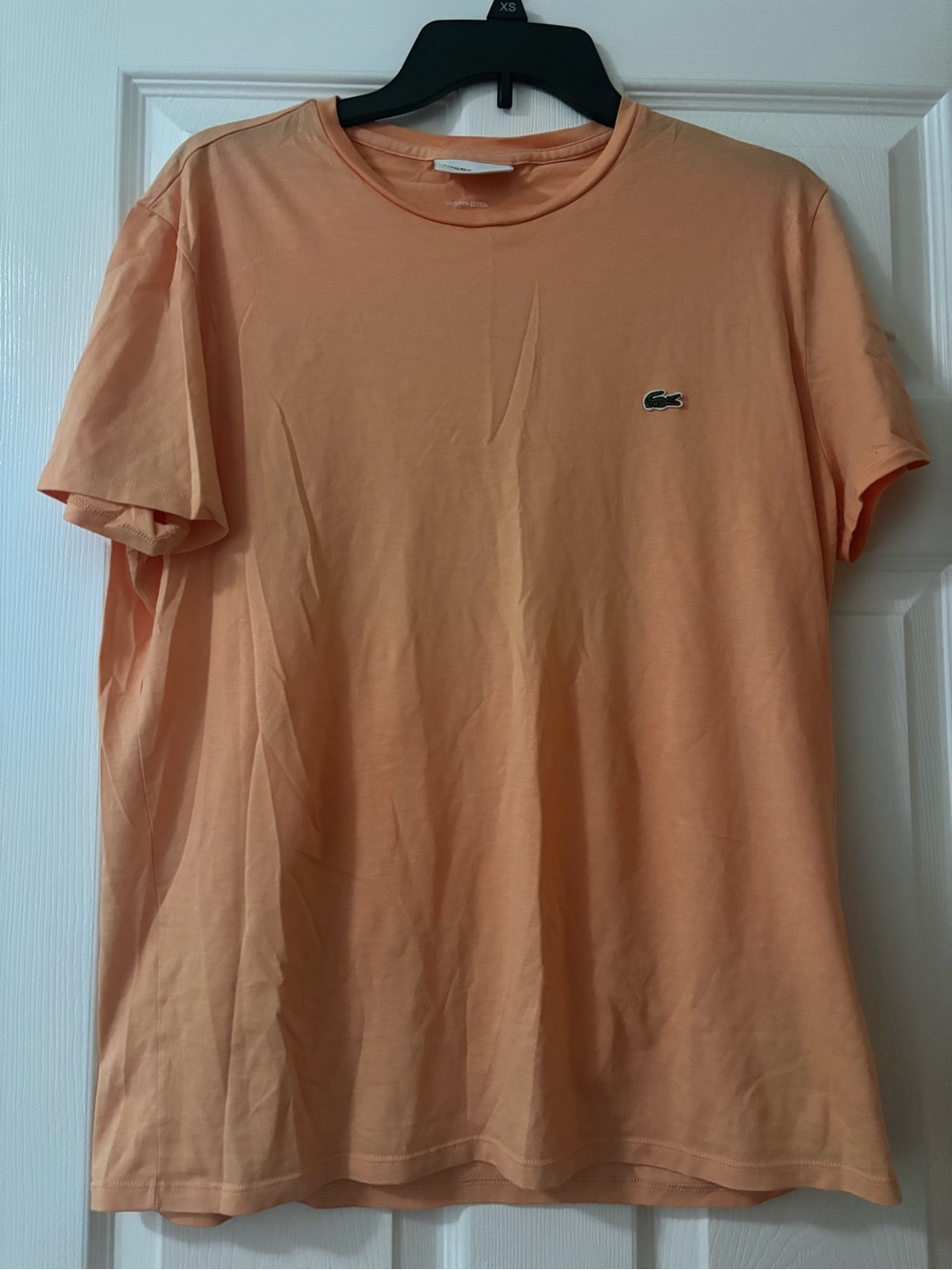 Lacoste Men’s Regular Fit Peach Crewneck Tee